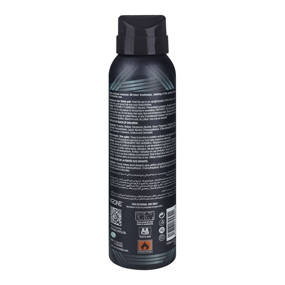 Krone Attitude Vogue Perfumed Body Spray For Men – 150 ml 2