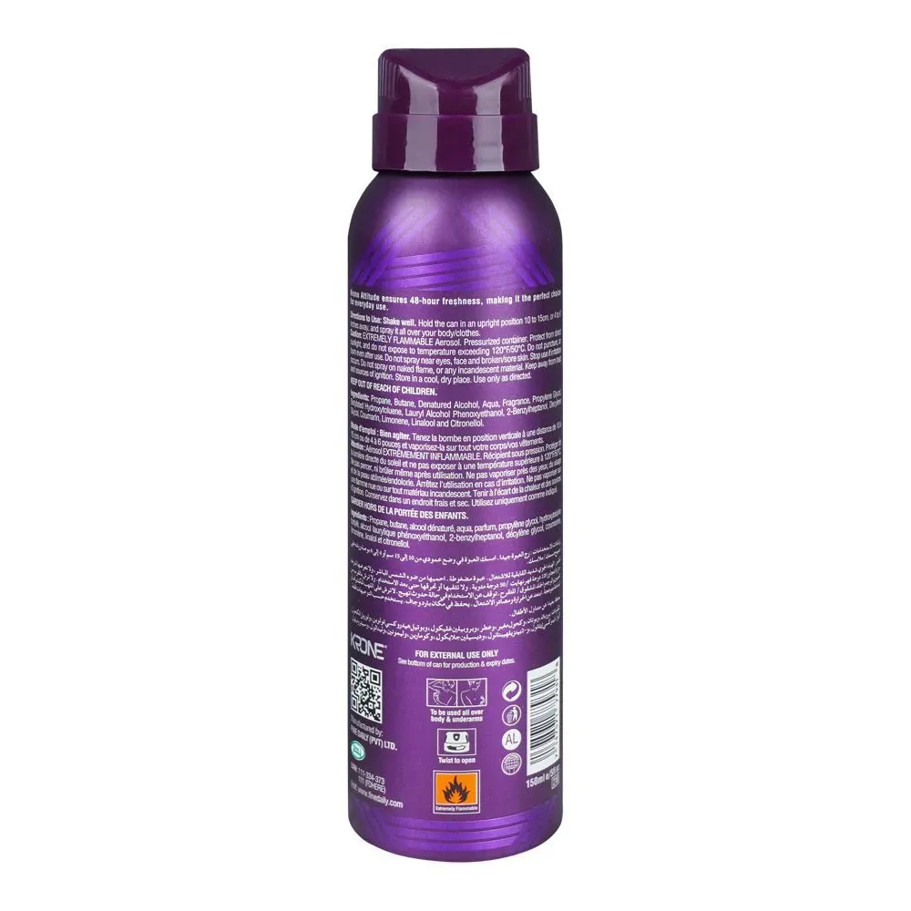Krone Attitude Vivid Perfumed Body Spray For Men – 150 ml 2
