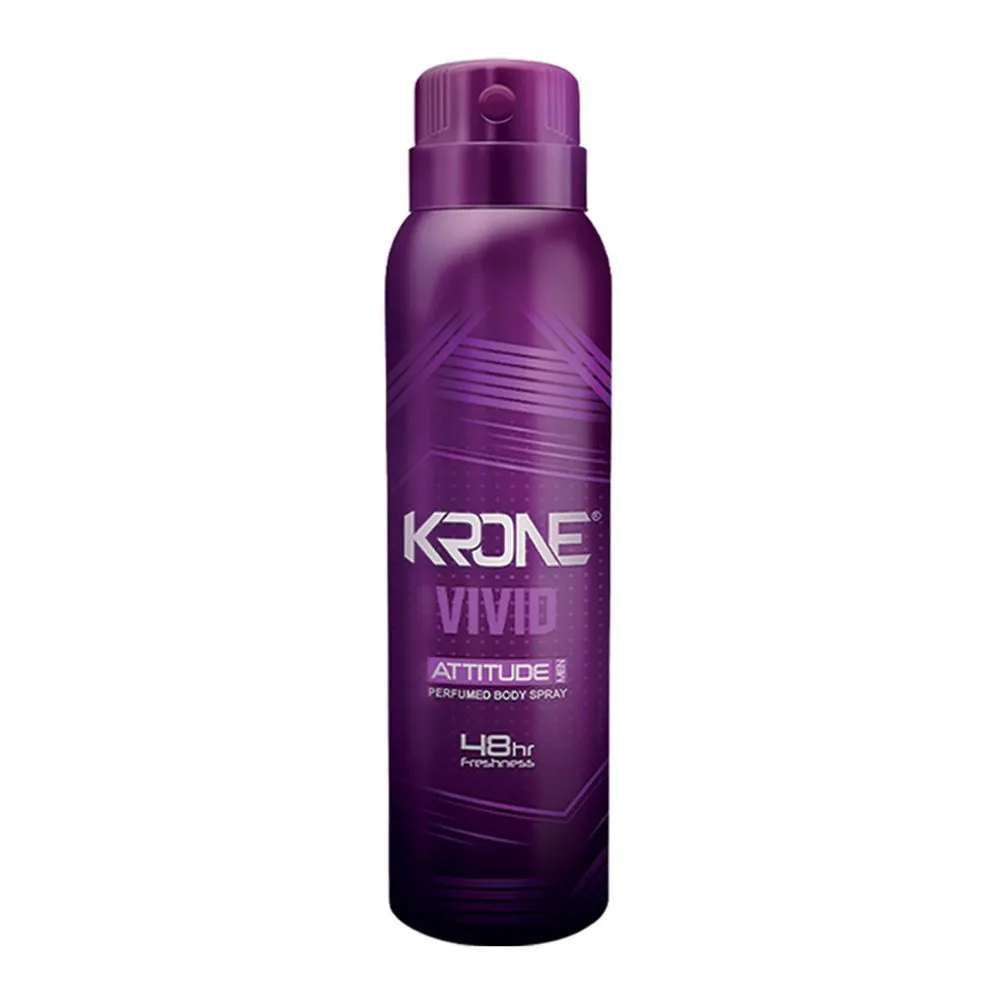 Krone Attitude Vivid Perfumed Body Spray For Men – 150 ml