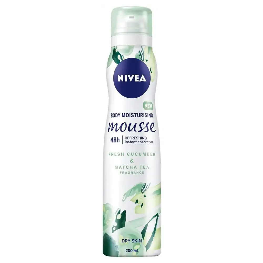 Nivea Body Mousse Cucumber & Matcha Tea Lotion | Energize!" – 200 ml