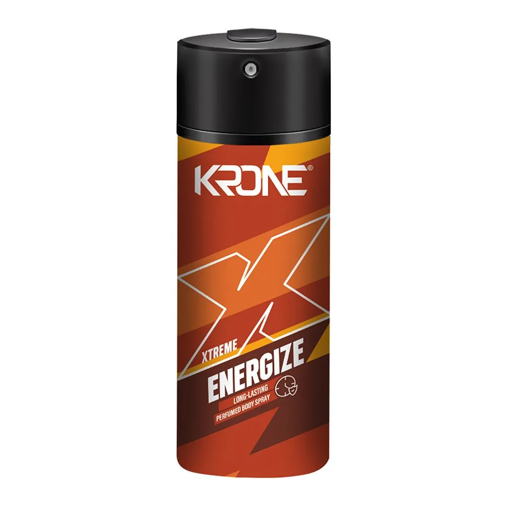 Krone Xtreme Energize Perfumed Body Spray For Men – 150 ml