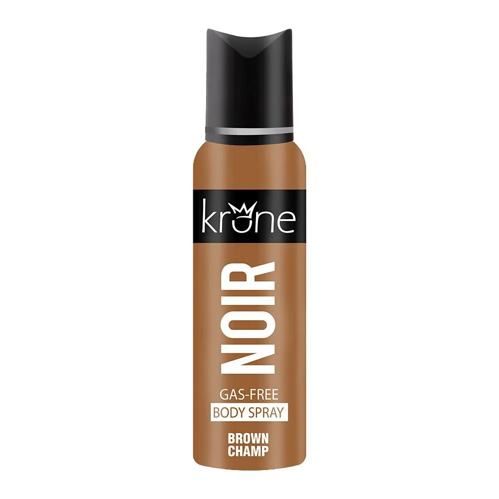 Krone Noir Brown Champ Gas Free Body Spray For Unisex - 120 ml