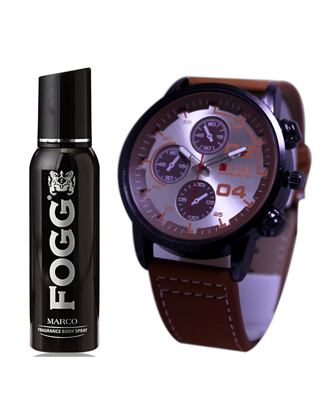 Bundle Offer – Watch And Fogg Body Spray For Men – 120 ml