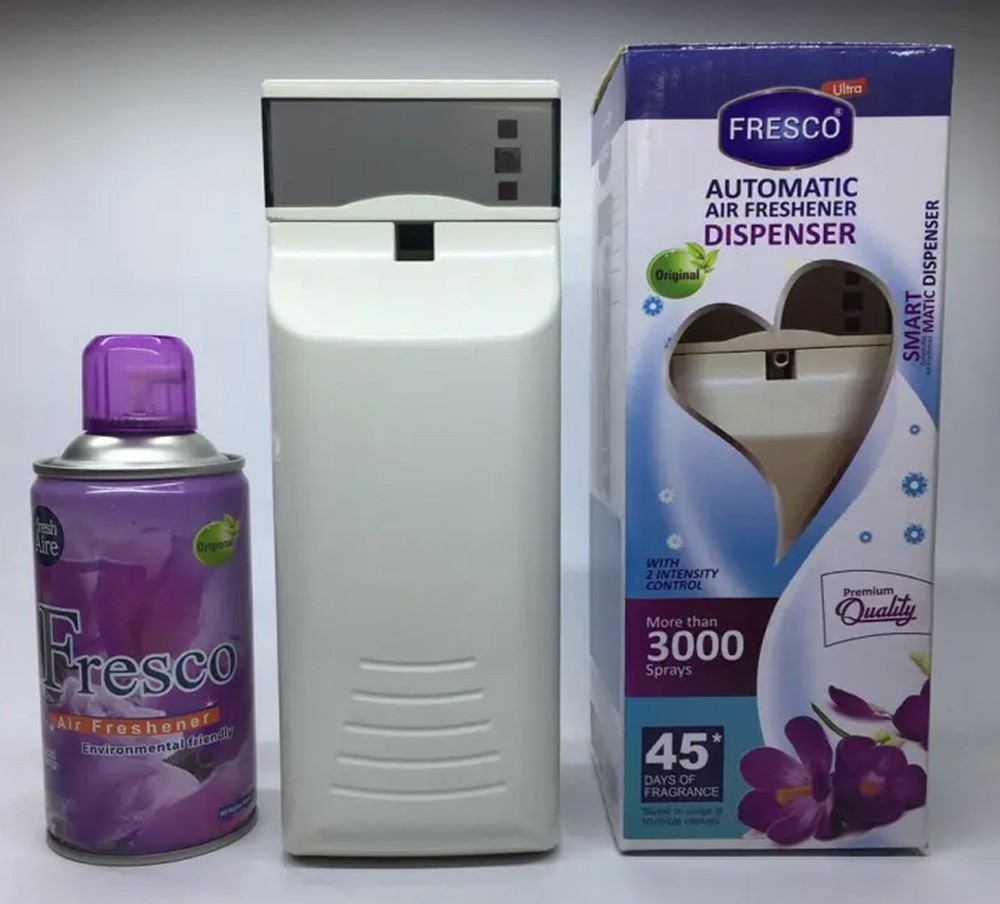 Automatic Air Freshener Dispenser with Fresco Air Freshener 300 ml Bottle For Home/Office Use