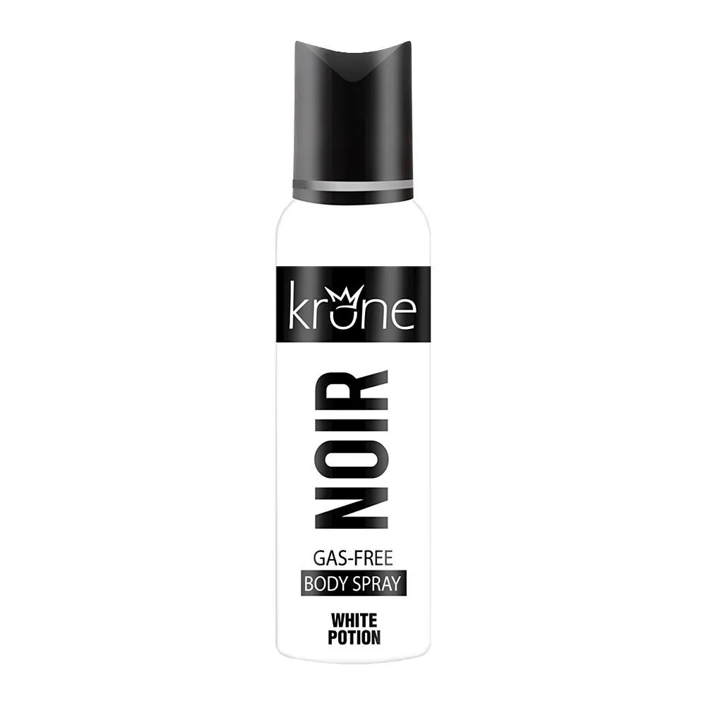 Krone Noir White Potion Gas Free Body Spray For Unisex - 120 ml