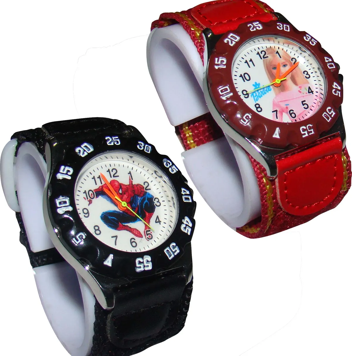 Pack of 2 - Cartoon Magic Strap Watch For Kids - Black & Red