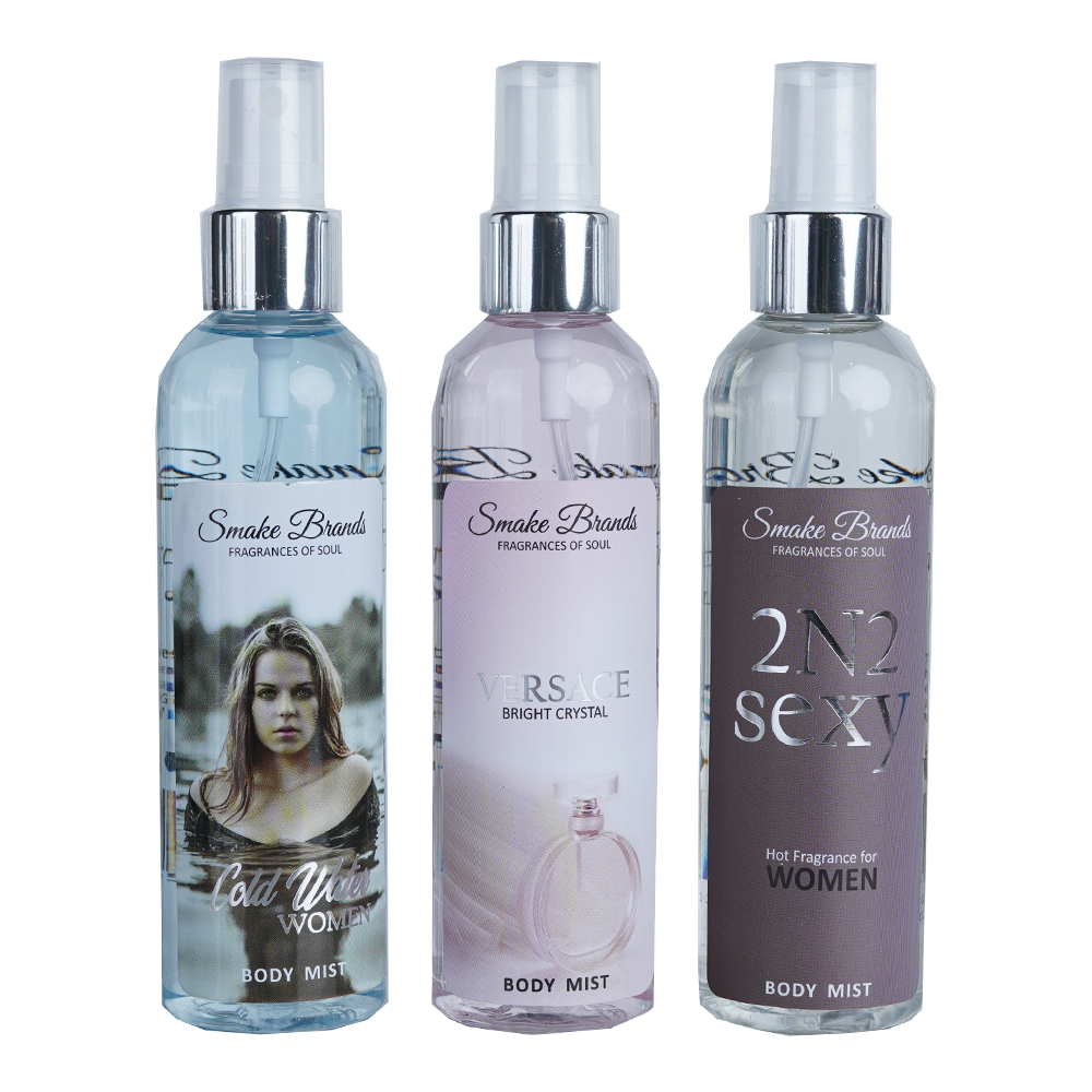 Pack of 3 - Smake Body Mist For Women - 125 ml Each