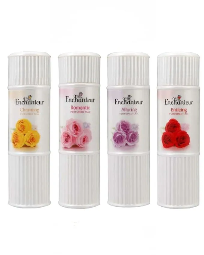 Pack of 4 - Enchanteur Perfumed Powder Talc - 125 Gram Each