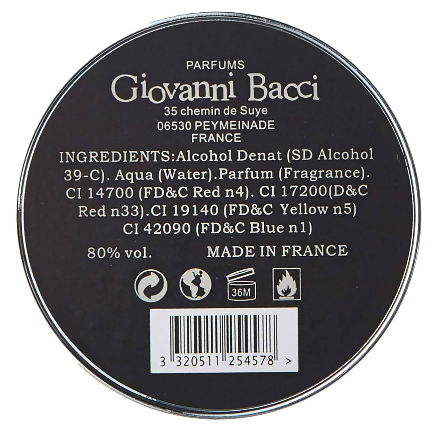 Giovanni Bacci Embrassez Moi Noir Black Perfume For Men - 100 ml 3